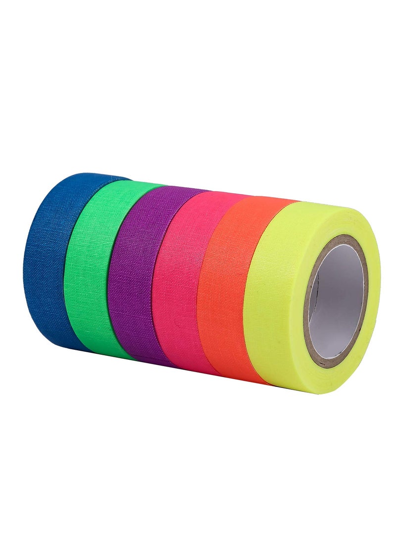 Sundee UV Blacklight Reactive - 0.59 × 33ft - Fluorescent Cloth Tape for Glow Party, Neon Party Tape (6 Colors)  - Image 4