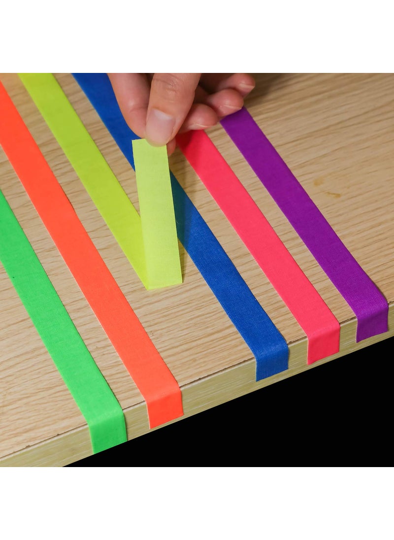 Sundee UV Blacklight Reactive - 0.59 × 33ft - Fluorescent Cloth Tape for Glow Party, Neon Party Tape (6 Colors)  - Image 5