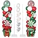 Realspring 132 Pcs Christmas Party Decorations Christmas Balloon Column Stand Kit Red Green White Candy Cane Gift Box Balloons for Xmas New Year Holiday Birthday Party Supplies - Image 2