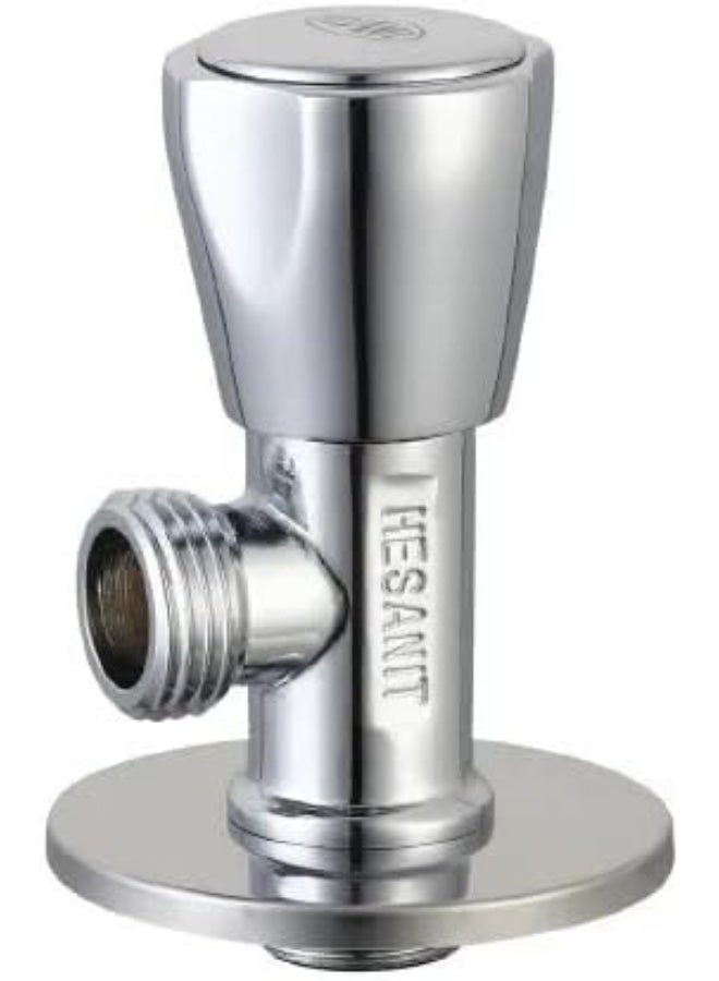 Hesanit Brass Angle Valve 1/2 * 1/2 With Rossette Chrome -6749