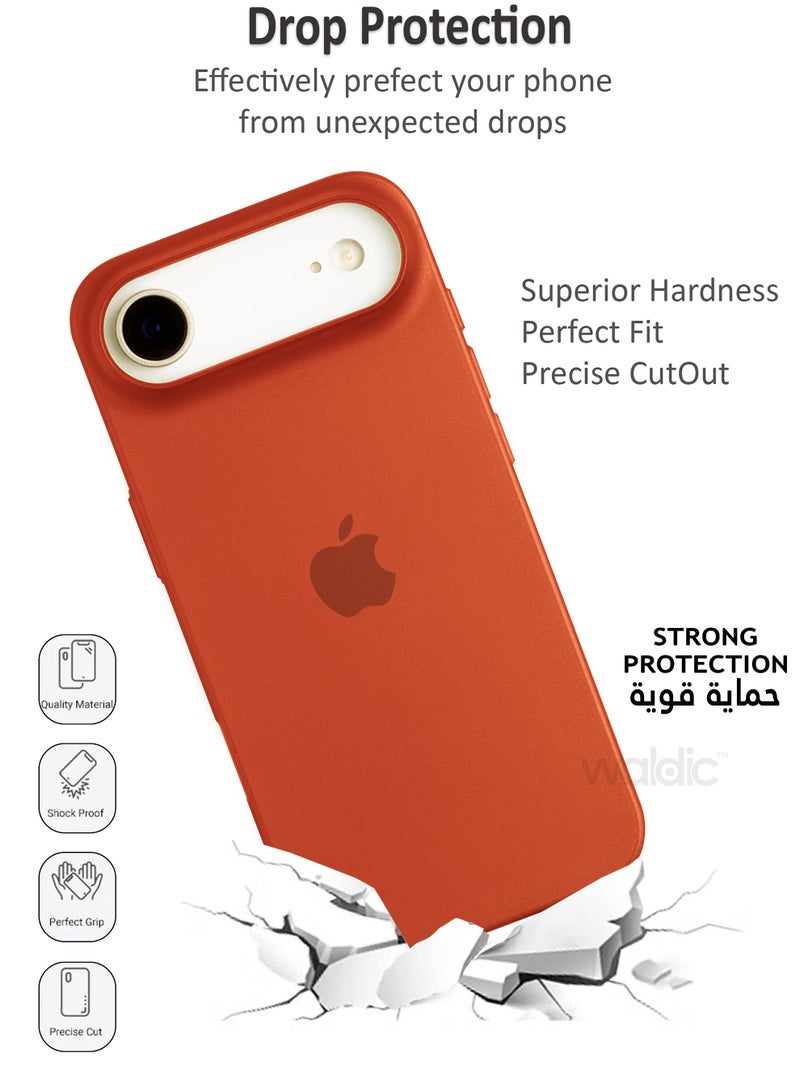 ولديك جراب فاخر لهاتف Apple iPhone 17 Air | غطاء سيليكون فاخر مصمم خصيصًا لهاتف Apple iPhone 17 Air | جراب Apple iPhone 17 Air مع حماية من الكاميرا والسقوط، غطاء خلفي رفيع واقٍ لهاتف Apple iPhone 17 Air - نكتارين - Image 3