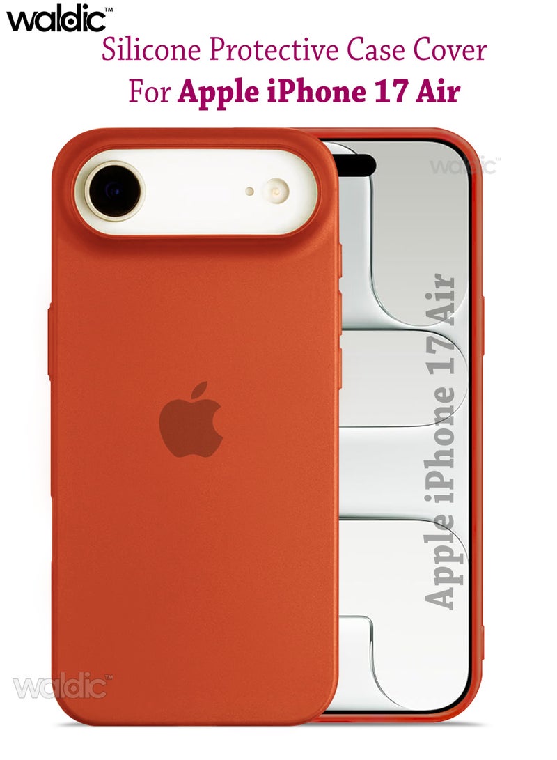 ولديك جراب فاخر لهاتف Apple iPhone 17 Air | غطاء سيليكون فاخر مصمم خصيصًا لهاتف Apple iPhone 17 Air | جراب Apple iPhone 17 Air مع حماية من الكاميرا والسقوط، غطاء خلفي رفيع واقٍ لهاتف Apple iPhone 17 Air - نكتارين - Image 1