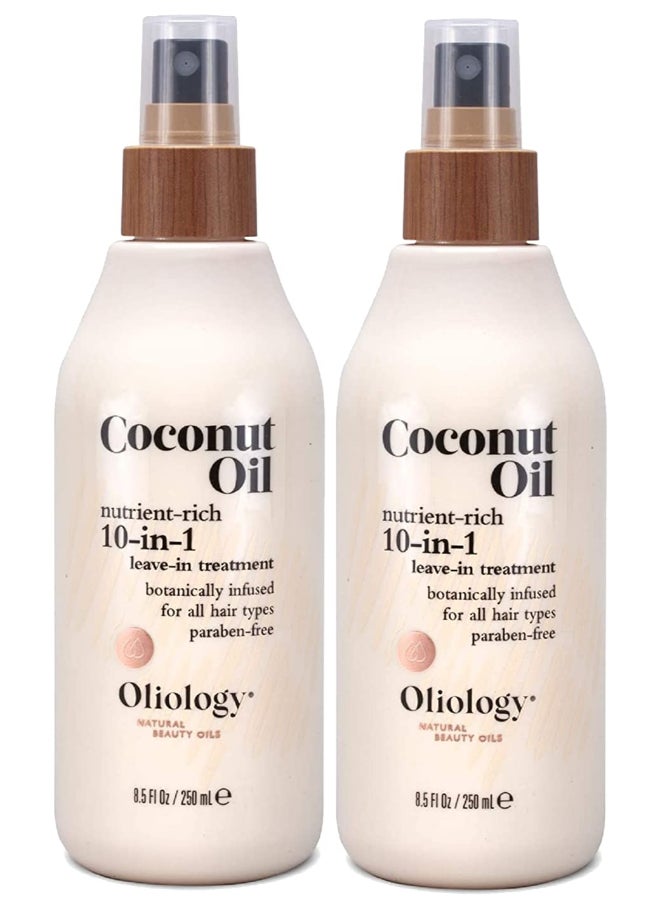 Oliology Coconut Oil 10in1 Multipurpose Spray Leave in Treatment for All Hair Types Detangles Controls Frizz Hydrates Moisturizes Made in USA Cruelty Free Paraben Free 85 oz 2 Pack - Image 3