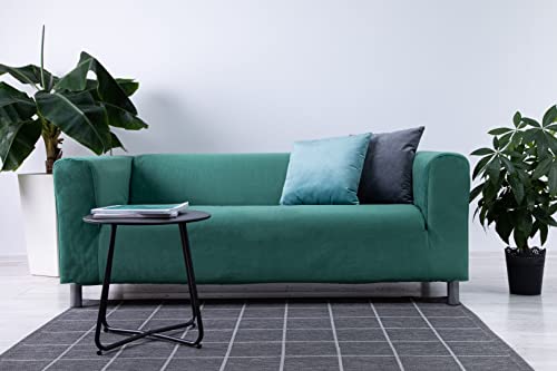MASTERS OF COVERS Snug Fit Classic Velvet Klippan Loveseat Slipcover for The IKEA 2 Seater Klippan Loveseat Sofa Cover Replacement (Green, Velvet) - Image 2