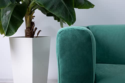 MASTERS OF COVERS Snug Fit Classic Velvet Klippan Loveseat Slipcover for The IKEA 2 Seater Klippan Loveseat Sofa Cover Replacement (Green, Velvet) - Image 5