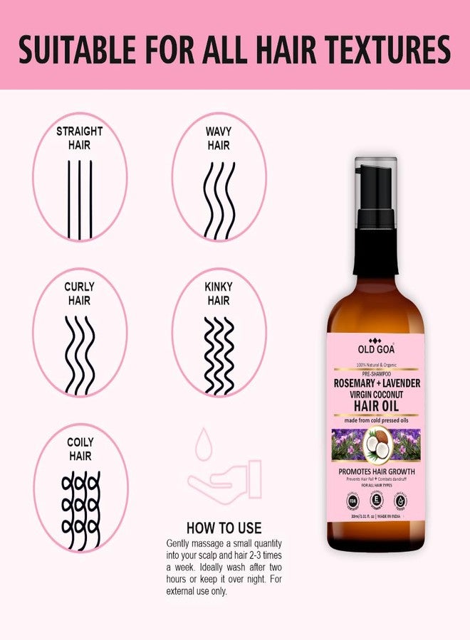 OLDGOA Rosemary & Lavender Hair Oil | 100% Pure Cold Pressed Natural Oils for Hair Growth & Reduced Hair Fall | Strengthens Roots, Nourishes Scalp, Promotes Healthy Hair (30ml) - Image 3