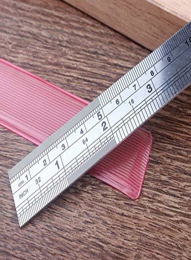 أكس أم أتش أف مسطرة XMHF من الفولاذ المقاوم للصدأ مقاس 8 بوصة / 20 سم، مسطرة معدنية مع طاولة تحويل - Image 3