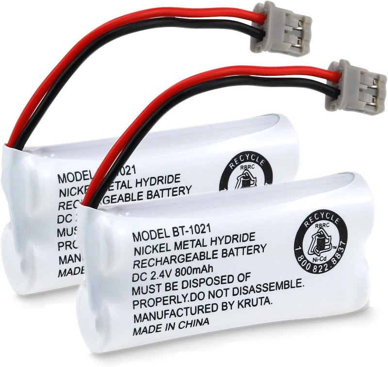 Kruta BT-1021 BBTG0798001 Compatible with Uniden BT-1021 BT1021 BT-1008 BT-1016 BT-1025 2.4V 800mAh Cordless Handset Phone Rechargeable Replacement Battery - Image 1