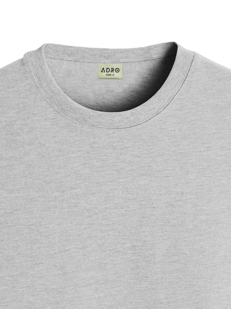 ADRO Men's Fearless Printed Cotton T-Shirt in Grey - Image 3