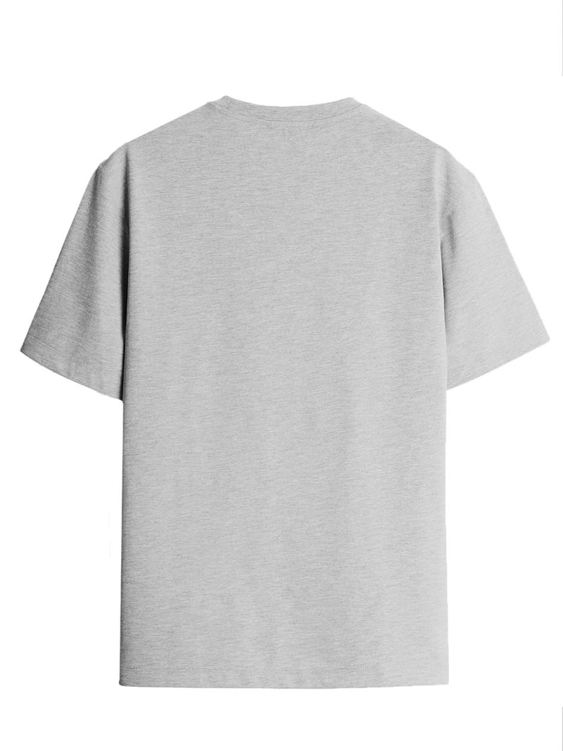 ADRO Men's Fearless Printed Cotton T-Shirt in Grey - Image 2