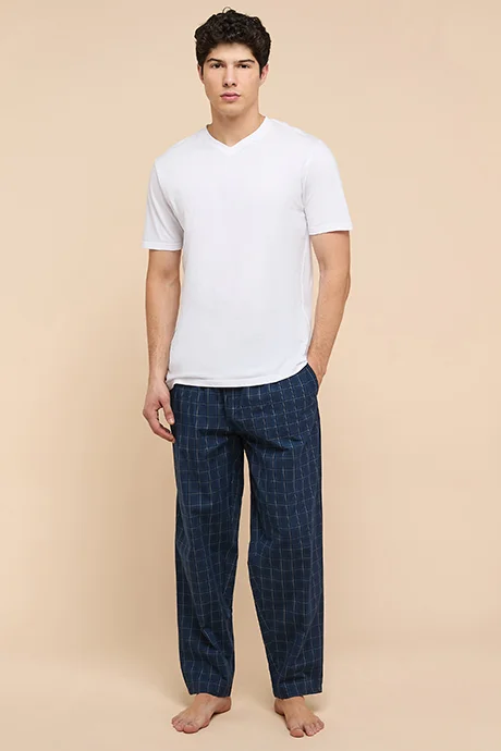 أر أند بي Plaid Lounge Pants with Drawstring Waist