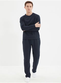 Navy Blue Men's Regular Fit Pants