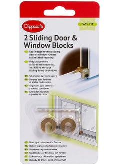 Clippasafe Baby Safety Premium Sliding Door & Window Blocks 2 Pcs/Pack  - Image 1