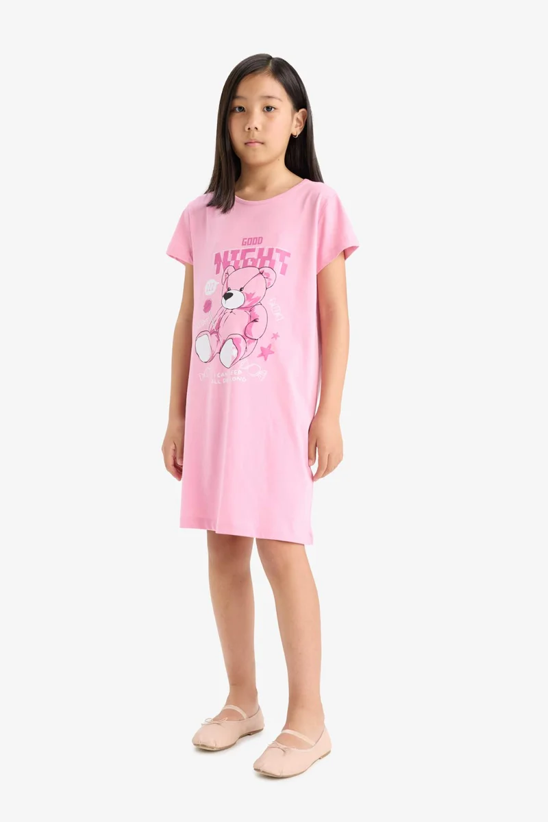 ديفاكتو Girl Animal Patterned Long Sleeve Dress