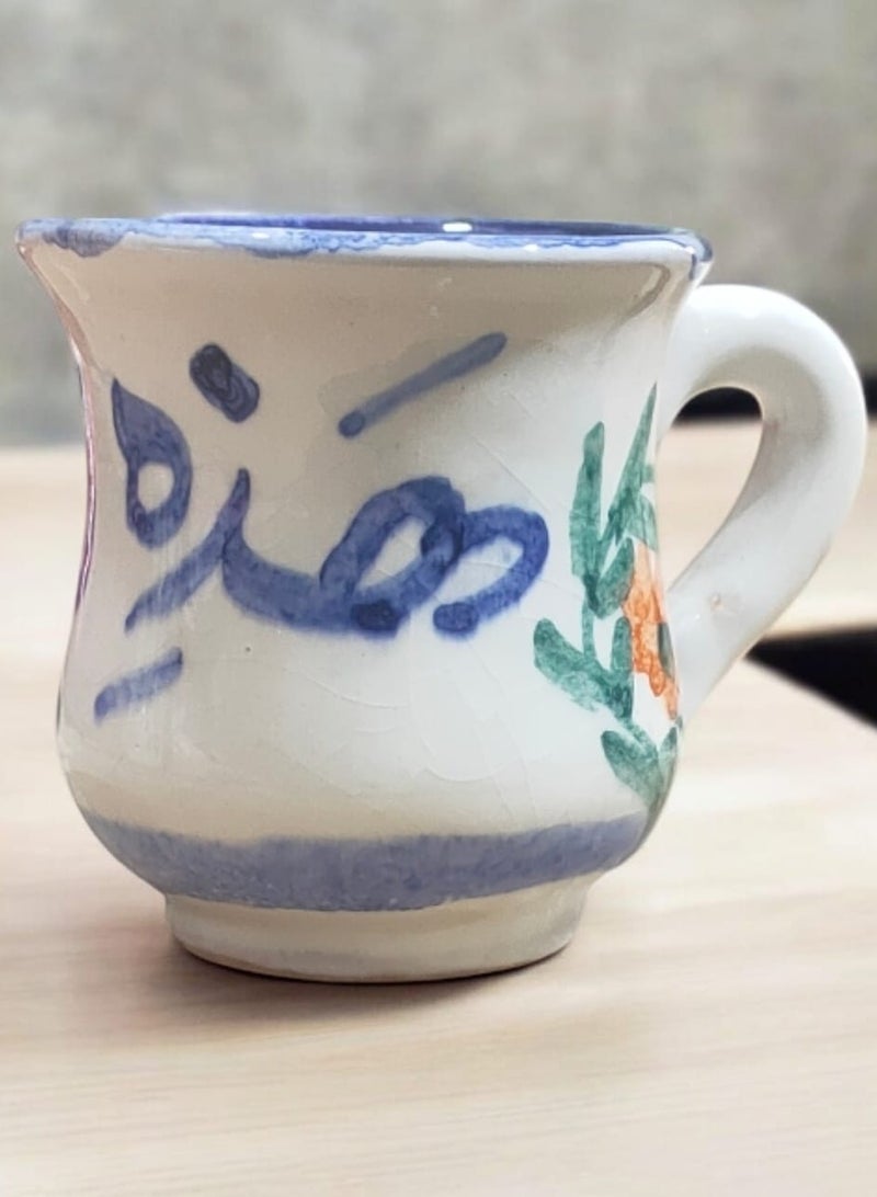 كلور زون بوتري فنجان ، آمن للاستخدام في الميكروويف،رسم يدوي من الفخار  - Image 1