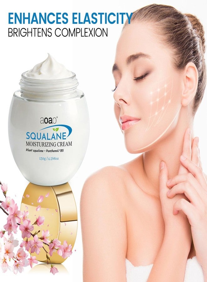 AOAO Squalane Face Cream, Ceramide Face moisturizer for Women, Nourishing Plant-Derived Formula, Hyaluronic Acid & Panthenol, Natural Moisturizing for Dry Sensitive Damaged Skin, Fast-Absorbing, 4.59oz - Image 4
