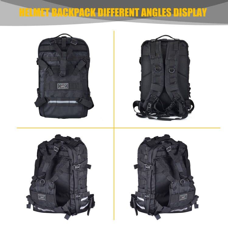 Sresk Large Capacity Motorcycle Helmet Backpack, Motorcycle Riding Hiking Backpack for Cycling - Image 5