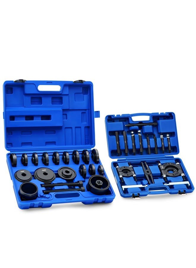 Orion Motor Tech 38pc 2-in-1 Bearing Press Kit, Front Wheel Bearing Removal Kit with Sliding Screws Sleeves, 5 T Wheel Bearing Separator Puller Set with 2" & 3" Jaws, Bearing Puller Tool Set with Case - Image 1