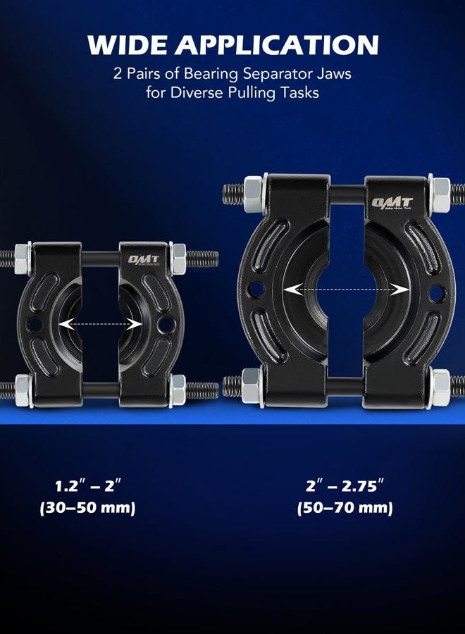 Orion Motor Tech 38pc 2-in-1 Bearing Press Kit, Front Wheel Bearing Removal Kit with Sliding Screws Sleeves, 5 T Wheel Bearing Separator Puller Set with 2" & 3" Jaws, Bearing Puller Tool Set with Case - Image 4