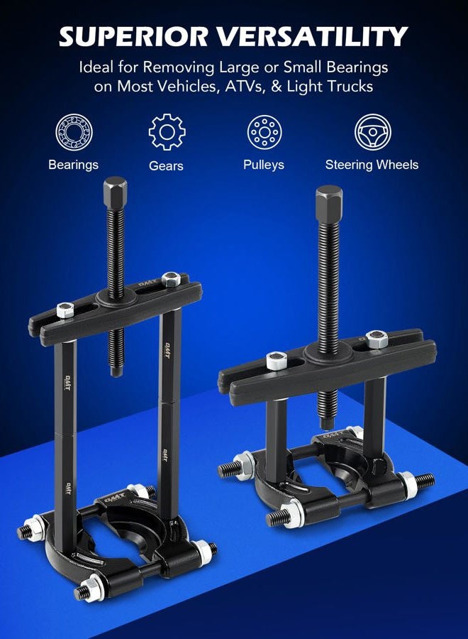 Orion Motor Tech 38pc 2-in-1 Bearing Press Kit, Front Wheel Bearing Removal Kit with Sliding Screws Sleeves, 5 T Wheel Bearing Separator Puller Set with 2" & 3" Jaws, Bearing Puller Tool Set with Case - Image 5