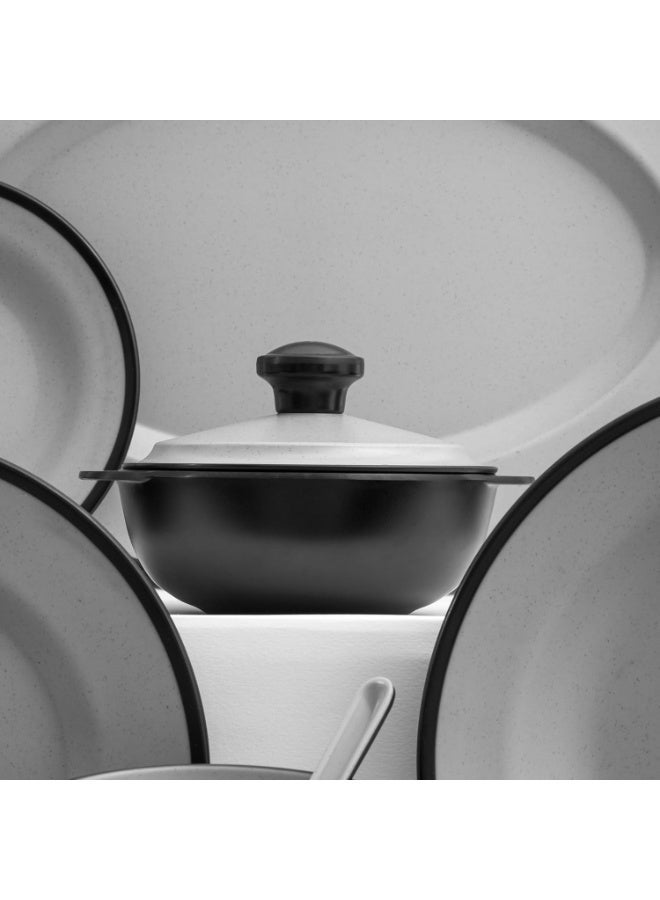 Master Gold Melamine Dinner Set 40 Pieces For 6 People Dishwasher Safe | Melamine Plates Set | Healthy Melamine Dinner Set - Image 3