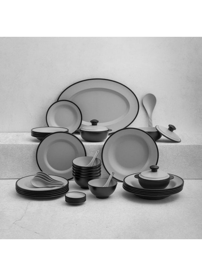 Master Gold Melamine Dinner Set 40 Pieces For 6 People Dishwasher Safe | Melamine Plates Set | Healthy Melamine Dinner Set - Image 1