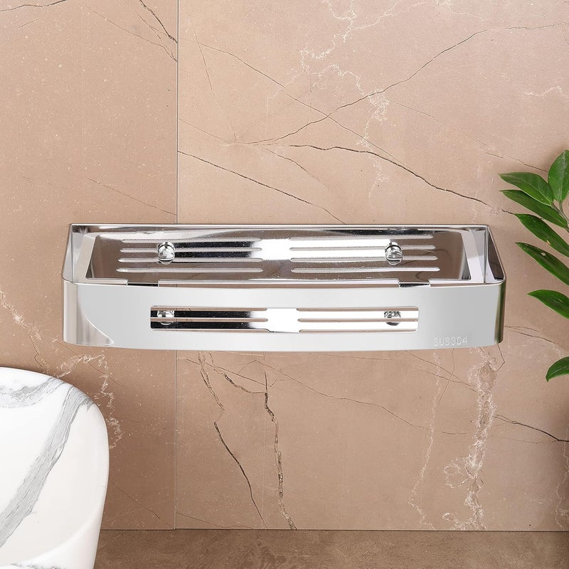 FORTUNE Premium 304 Grade Stainless Steel Wall Mount ShelfMultiFunctional Storage ShelfKitchen ShelfRackCaddy Basket Bathroom Accessories HomesHotels 12 X 5 Inch Chrome FinishPack Of 1 - Image 5