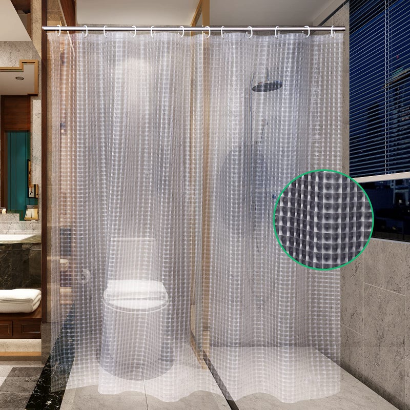 Bostofy Heavyweight 8G Bathroom Shower Stall Curtain Liner, 72' W x 72' H Waterproof, Shower Curtain or Liner for Shower Stall/Bathtub - Image 2