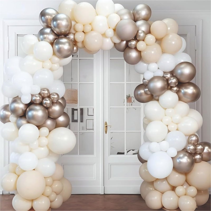 YOURS DECOR Balloon Decoration Kit - 52 Pcs White Sand Balloons for Birthday, Weddings, Anniversary & New Year Events Garland Set | Birthday Decoration Items for Kids & Adults - Image 5