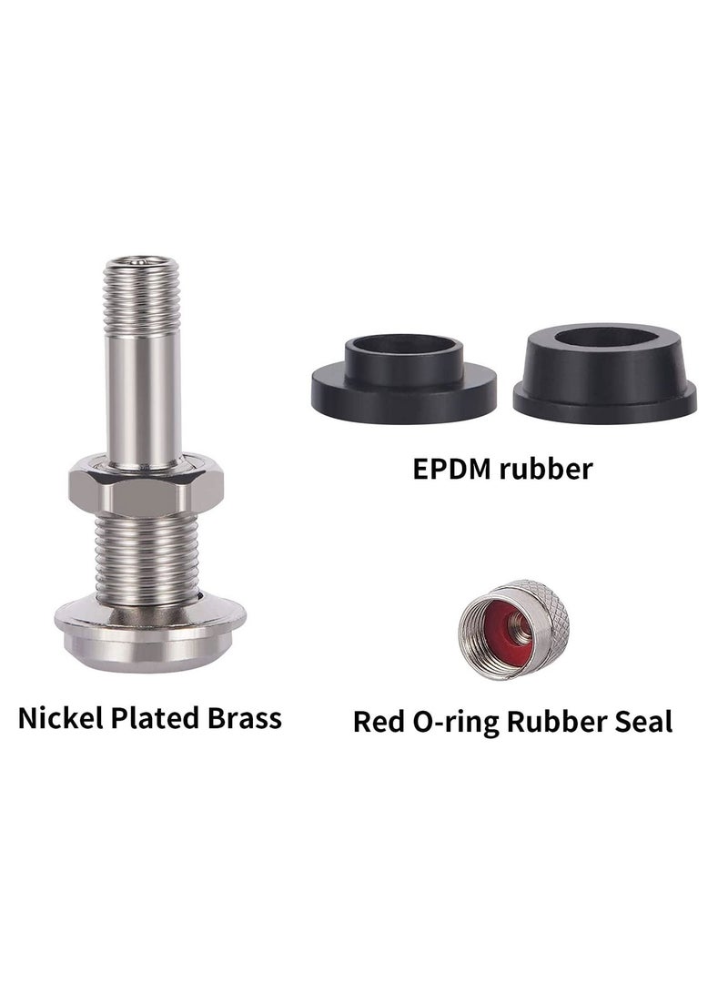 Excefore TR416 Metal Valve Stems 4 Pieces Tire High Pressure Outer Mount Fits 0.453" and 0.625" Rim Hole, 1 1/2" Long (Silver) - Image 4