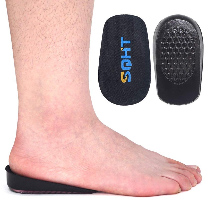 SQHT Height Increase Insoles - Heel Lift Inserts for Leg Length Discrepancies and Achilles Tendonitis, Heel Cups for Men and Women (Small (1" Height)) - Image 1