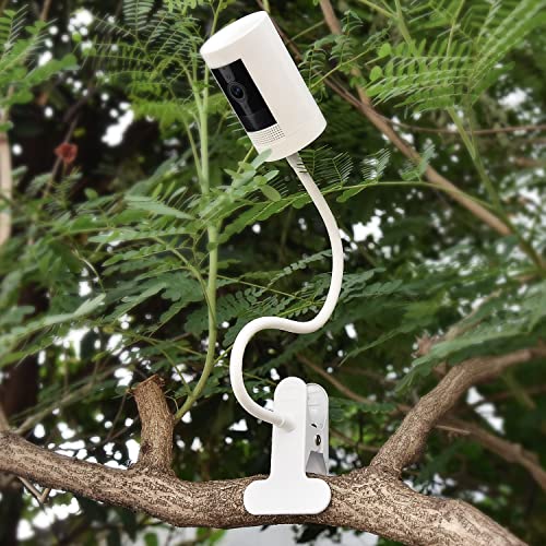 ALERTCAM 2Pack Clamp Mount for Ring Stick Up Cam & Ring Indoor Cam 1st Gen, Flexible Gooseneck Mounting Bracket to Attach Your Camera Anywhere with No Tools - White - Image 4
