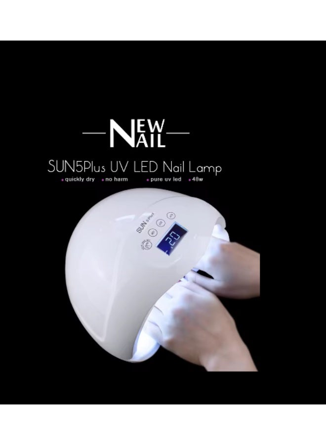 جهاز مصباح الأشعة فوق البنفسجية لتجفيف الأظافر الجل وطلاء بقدرة 48وات-ابيض - Image 1