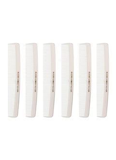 Allegro Combs Allegro Combs #415 Combs for Women, 7 Inches Combs for Men, Parting Comb, Hair Comb, Comb for Men 6 Count (White)  - Image 1
