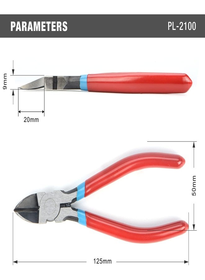 IWISS iCrimp PL2100 Diagonal Flush Cutter, 5-Inch Side Cutting Pliers, Electronics Pliers with Pointed Nose for Reeled Terminals, Soft Wires, Electronics, Jewelry Making, Zip Tes, Plastic - Image 3