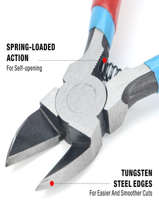 IWISS iCrimp PL2100 Diagonal Flush Cutter, 5-Inch Side Cutting Pliers, Electronics Pliers with Pointed Nose for Reeled Terminals, Soft Wires, Electronics, Jewelry Making, Zip Tes, Plastic - Image 2