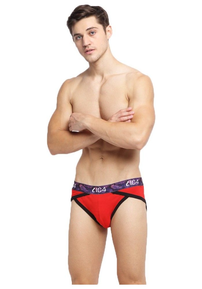 IC4 Store Men's Blaze Briefs Combo Pack of 2 - Red and Yellow - Image 4