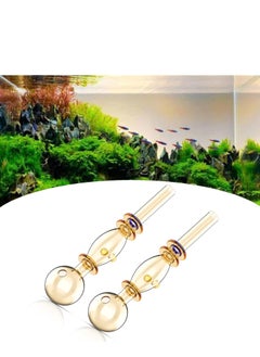 Beauenty 2Pcs Glass Mini inflow Pipe,Inflow Pipe Water Pump Aquarium FilterTubing  - Image 1