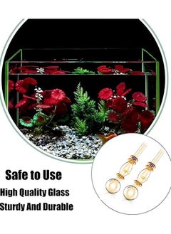 Beauenty 2Pcs Glass Mini inflow Pipe,Inflow Pipe Water Pump Aquarium FilterTubing  - Image 2
