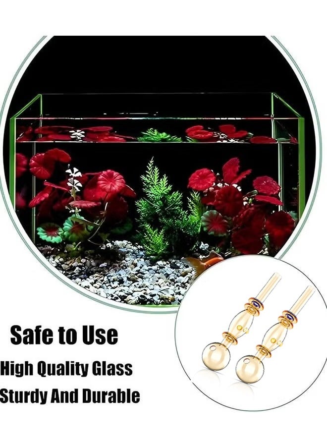 Beauenty 2Pcs Glass Mini inflow Pipe,Inflow Pipe Water Pump Aquarium FilterTubing  - Image 2