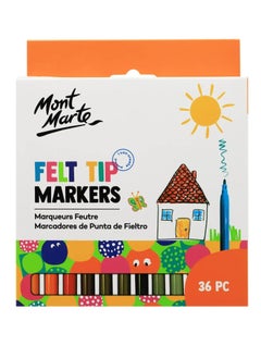 Mont Marte 36-Piece Kids Felt Tip Markers For Colouring  - Image 1