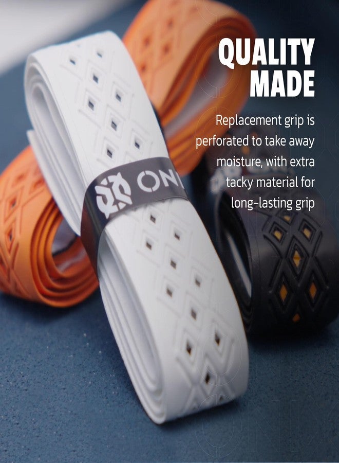 Onix Pickleball Pro Team Perforated Replacement Grip — Black/Orange for Superior Comfort, Enhanced Control, and Long-Lasting Performance During Play - Image 5