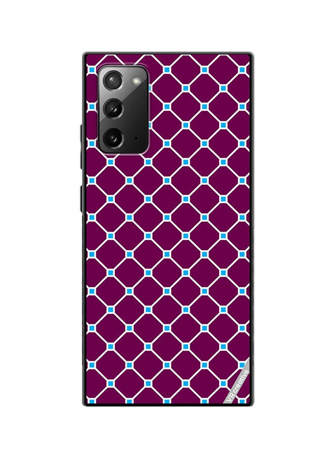 VR CREATIVE Protective Case Cover For Samsung Galaxy Note20 5G Abstract Crossed Lines Seamless Patternn Design Multicolour - Image 1