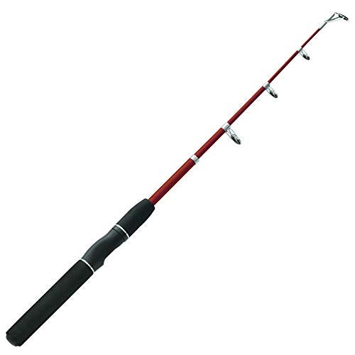 Zebco Z-Cast Spinning Fishing Rod, Extendable 17-Inches to 5-Foot 6-Inch Telescopic Durable Z-Glass Fishing Pole, Comfortable EVA Rod Handle, Shock-Ring Guides, Medium Power, Red - Image 1