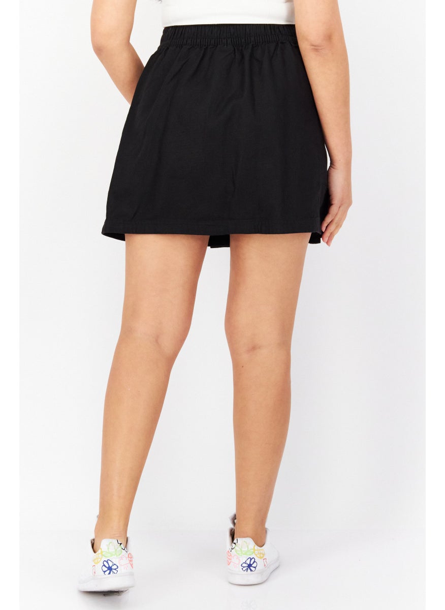 PUMA Women Belted Solid Sport Skirts, Black  - Image 4