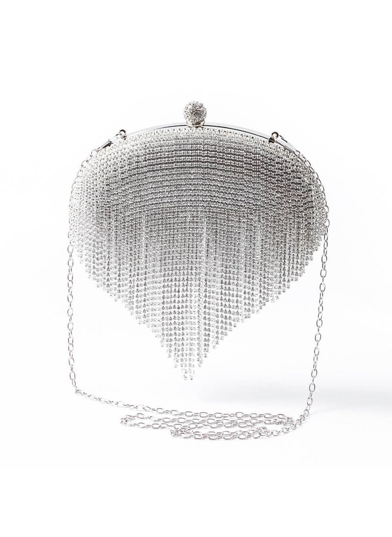 Generic - Women's Handmade Rhinestone Clutch Evening Bag Purse Suitable for Party Prom Wedding - Image 1