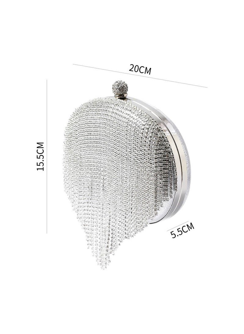 Generic - Women's Handmade Rhinestone Clutch Evening Bag Purse Suitable for Party Prom Wedding - Image 1