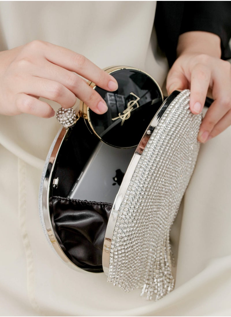 Generic - Women's Handmade Rhinestone Clutch Evening Bag Purse Suitable for Party Prom Wedding - Image 1
