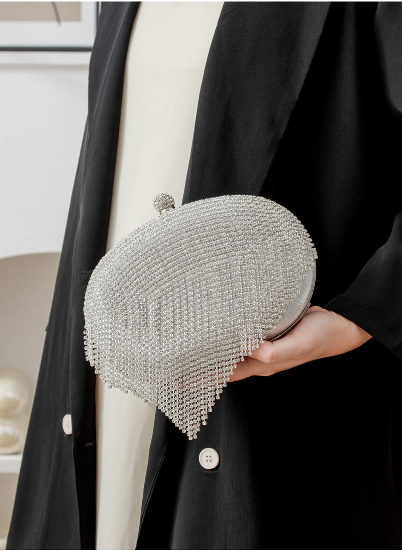 Generic - Women's Handmade Rhinestone Clutch Evening Bag Purse Suitable for Party Prom Wedding - Image 1