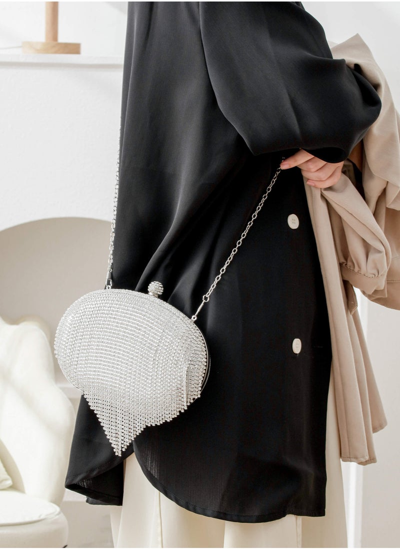 Generic - Women's Handmade Rhinestone Clutch Evening Bag Purse Suitable for Party Prom Wedding - Image 1